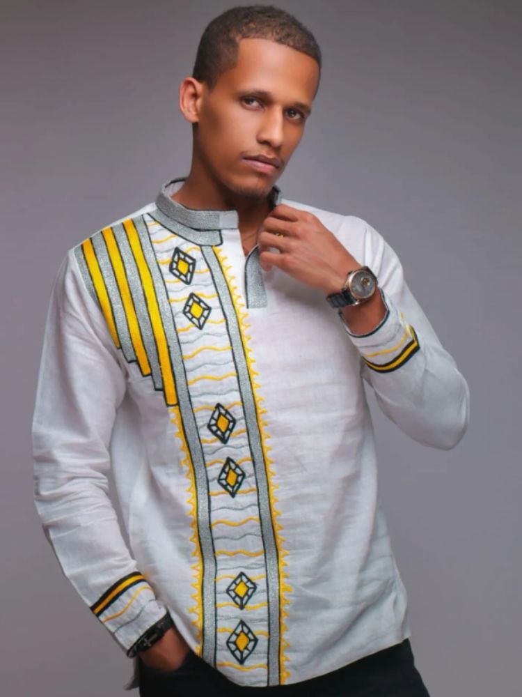 Ethiopian & Eritrean Men’s Traditional Wear | Handwoven Habesha Cultural Outfit 006