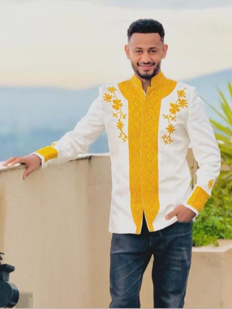 Ethiopian & Eritrean Men’s Traditional Wear | Handwoven Habesha Cultural Outfit 008
