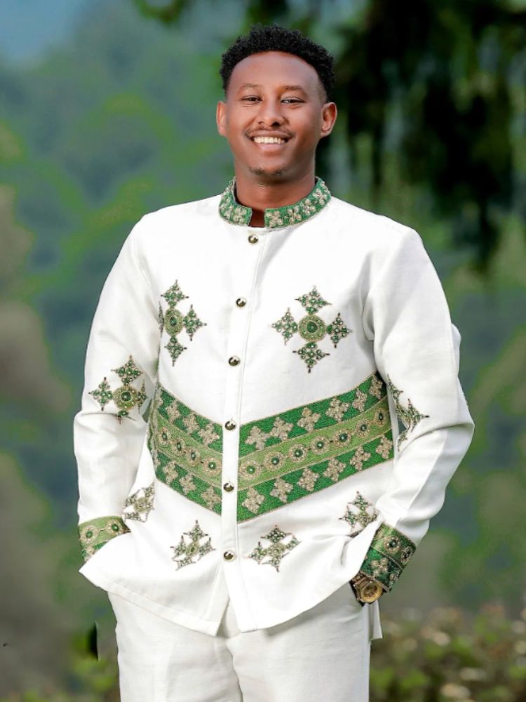 Ethiopian & Eritrean Men’s Traditional Wear | Handwoven Habesha Cultural Outfit 009