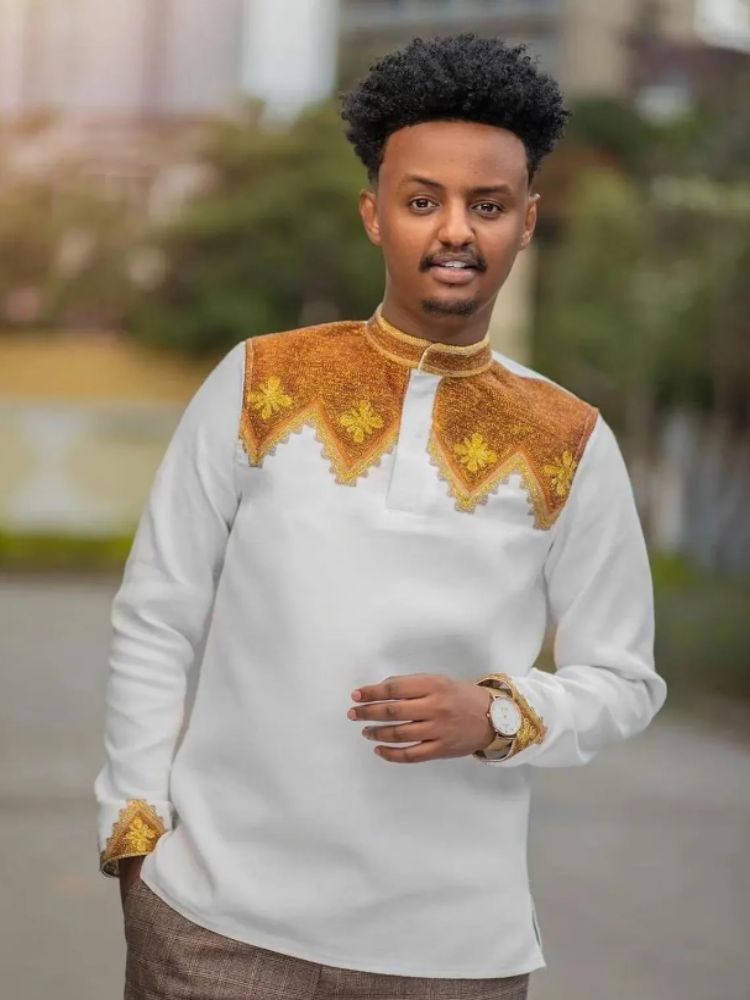 Ethiopian & Eritrean Men’s Traditional Wear | Handwoven Habesha Cultural Outfit 017