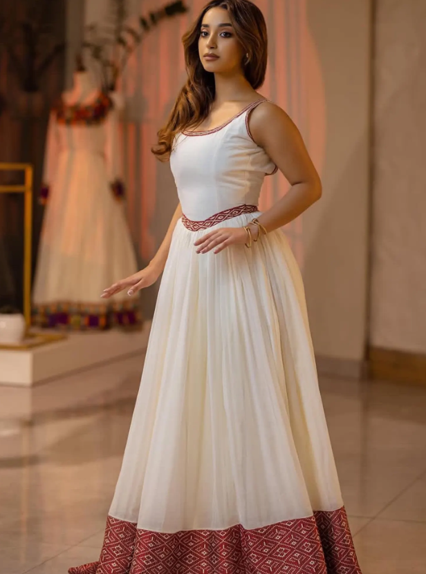 Handcrafted Habesha dress - Elegant Ethiopian & Eritrean Kemis Traditional Wear