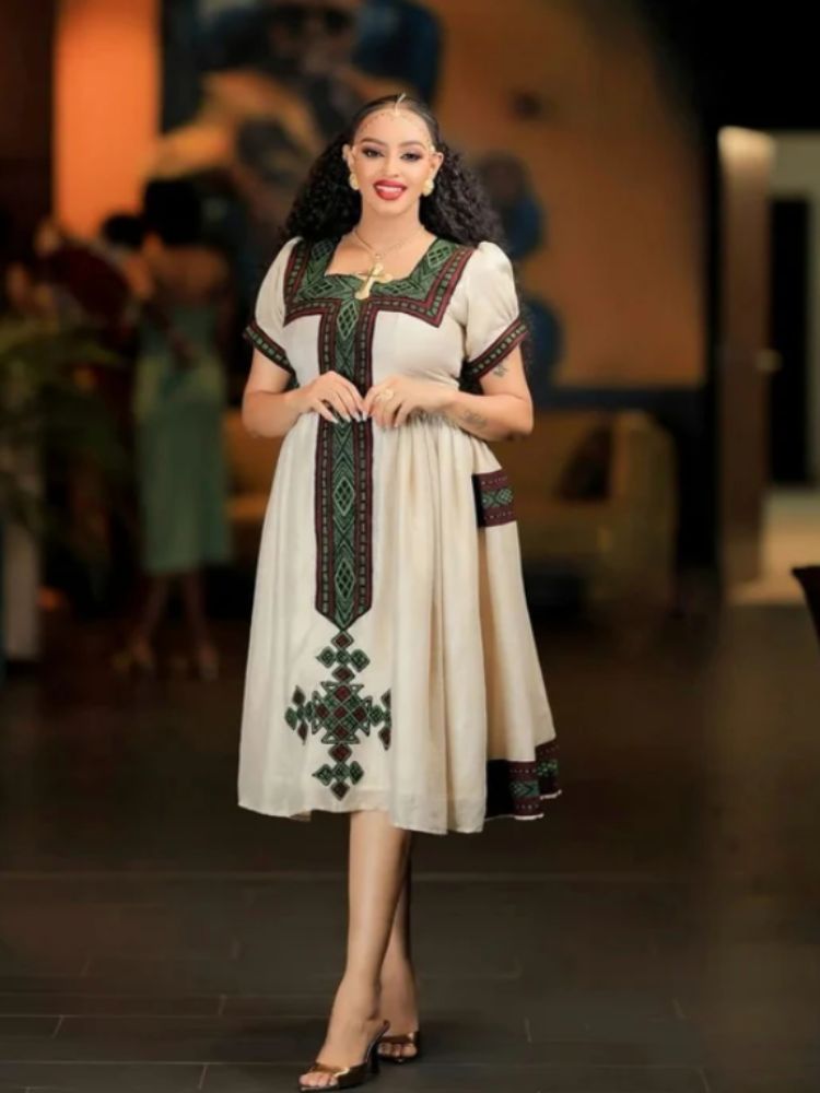 Elegant Habesha Dress Modern Habesha Kemis Traditional Eritrean dress for All Habesha Events 035