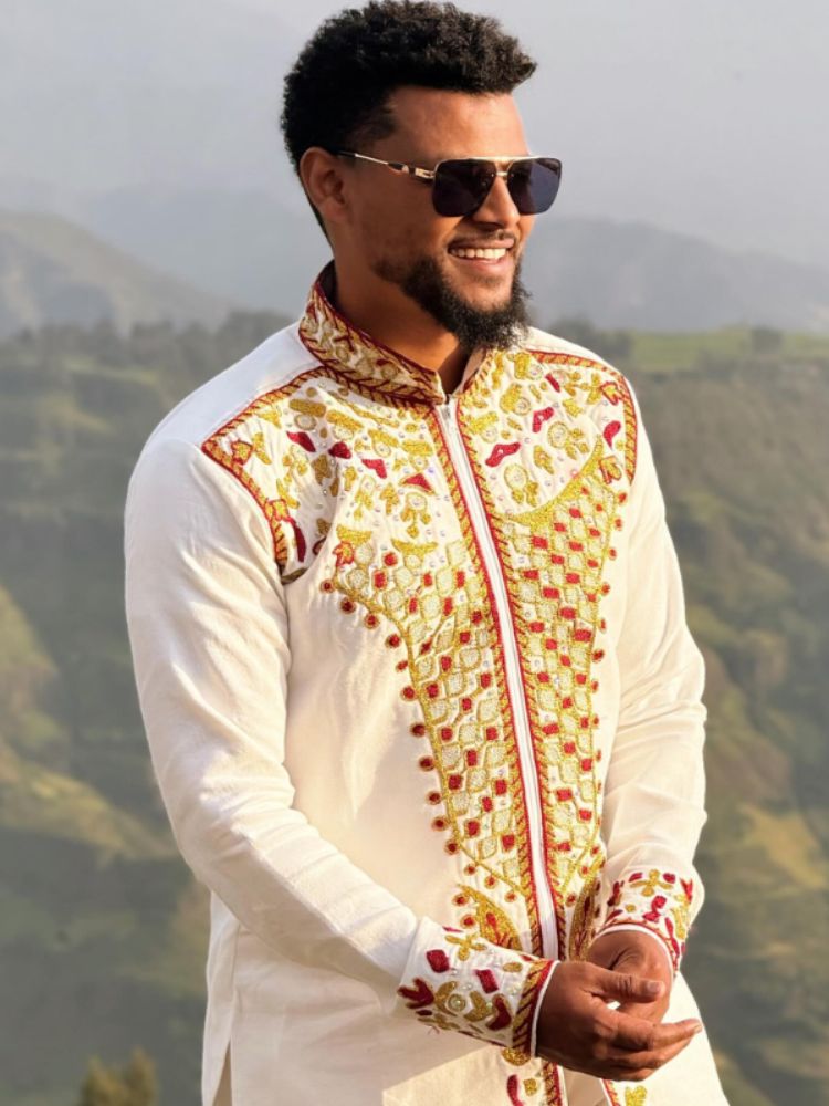 Ethiopian & Eritrean Men’s Traditional Wear | Handwoven Habesha Cultural Outfit 001