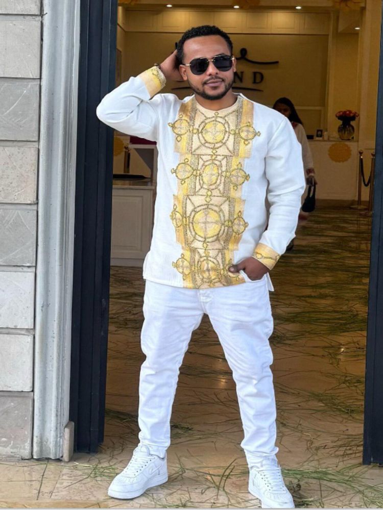 Ethiopian & Eritrean Men’s Traditional Wear | Handwoven Habesha Cultural Outfit 003