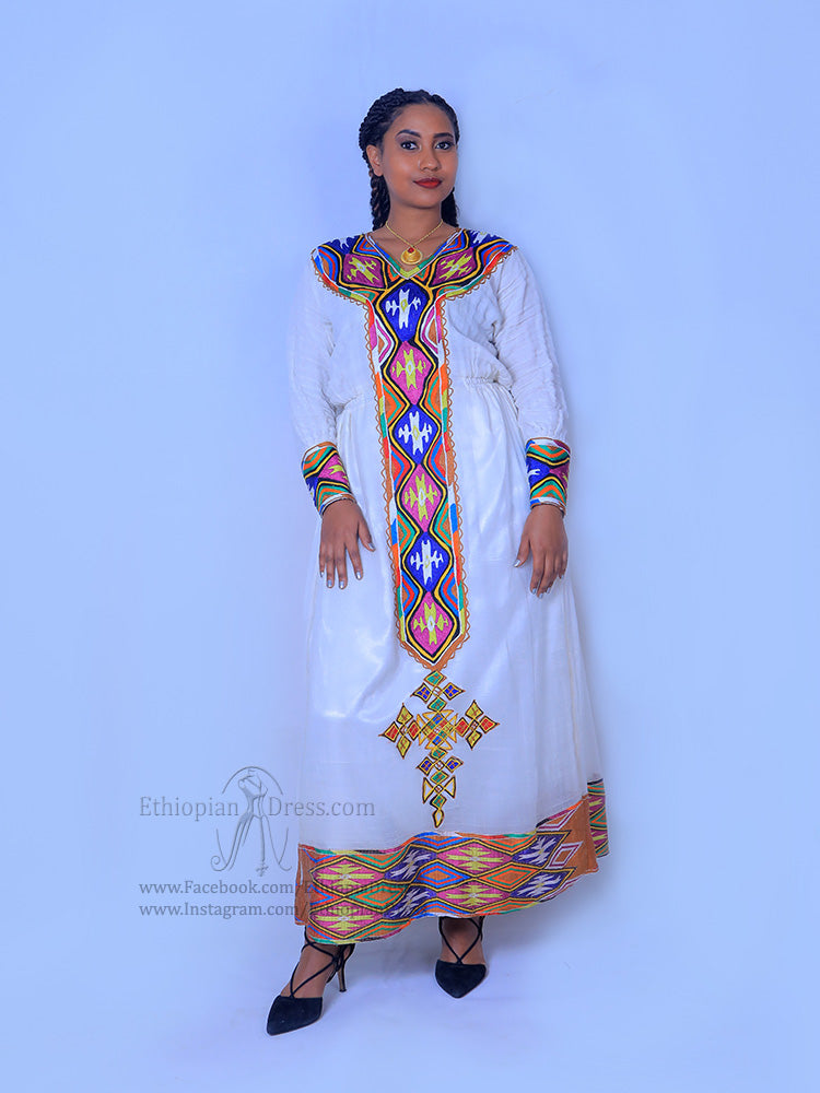Habesha dress  Ethiopian traditional dress, Ethiopian dress