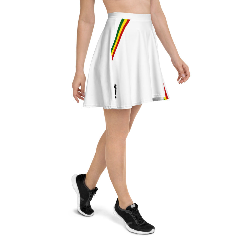 Ethiopian White Skater Skirt