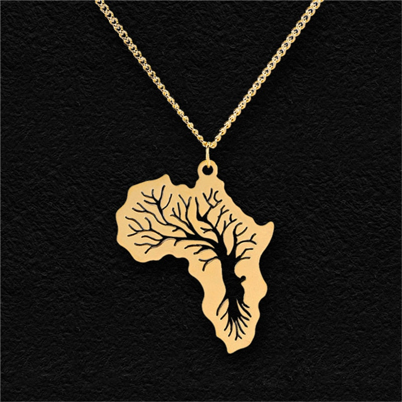 African Map Gift Tree Of Life Jewelry For Women / Men