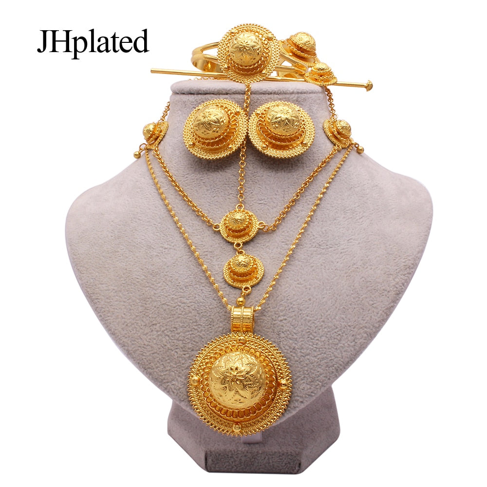 Ethiopian 24K gold plated bridal Jewelry