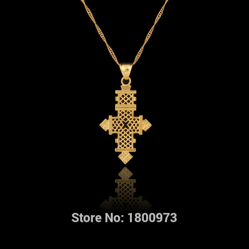 Ethiopia Hollow Cross Pendant Necklace Trendy Jewelry For Men And Women,  Gold And Silver Colors From Aawqq, $18.01 | DHgate.Com